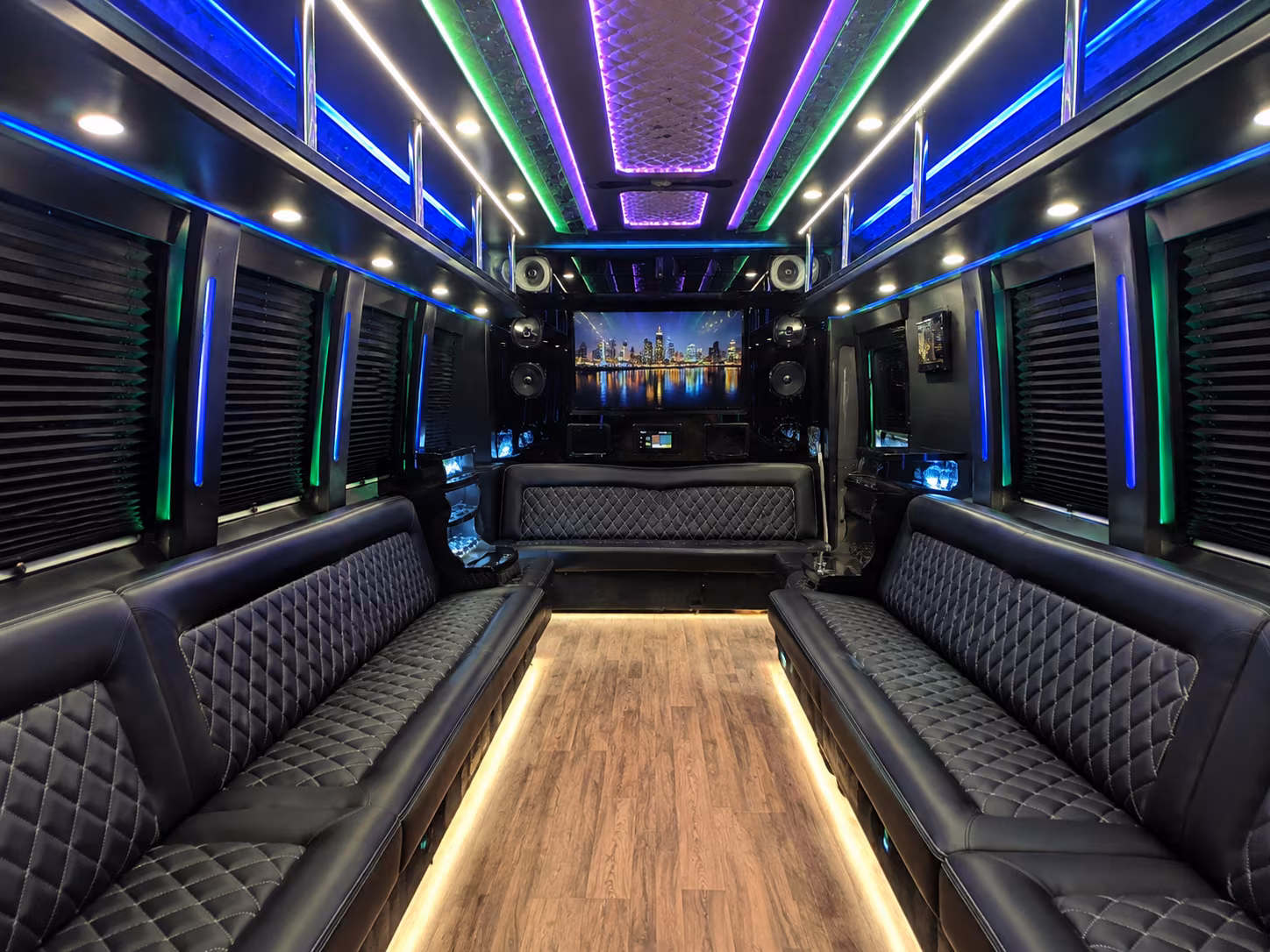25 Passenger Party Bus Interior