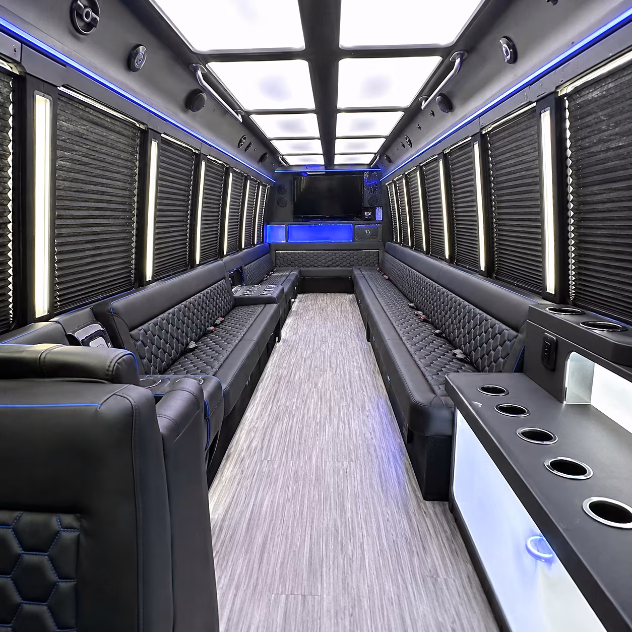 40 Passenger Party Bus Interior