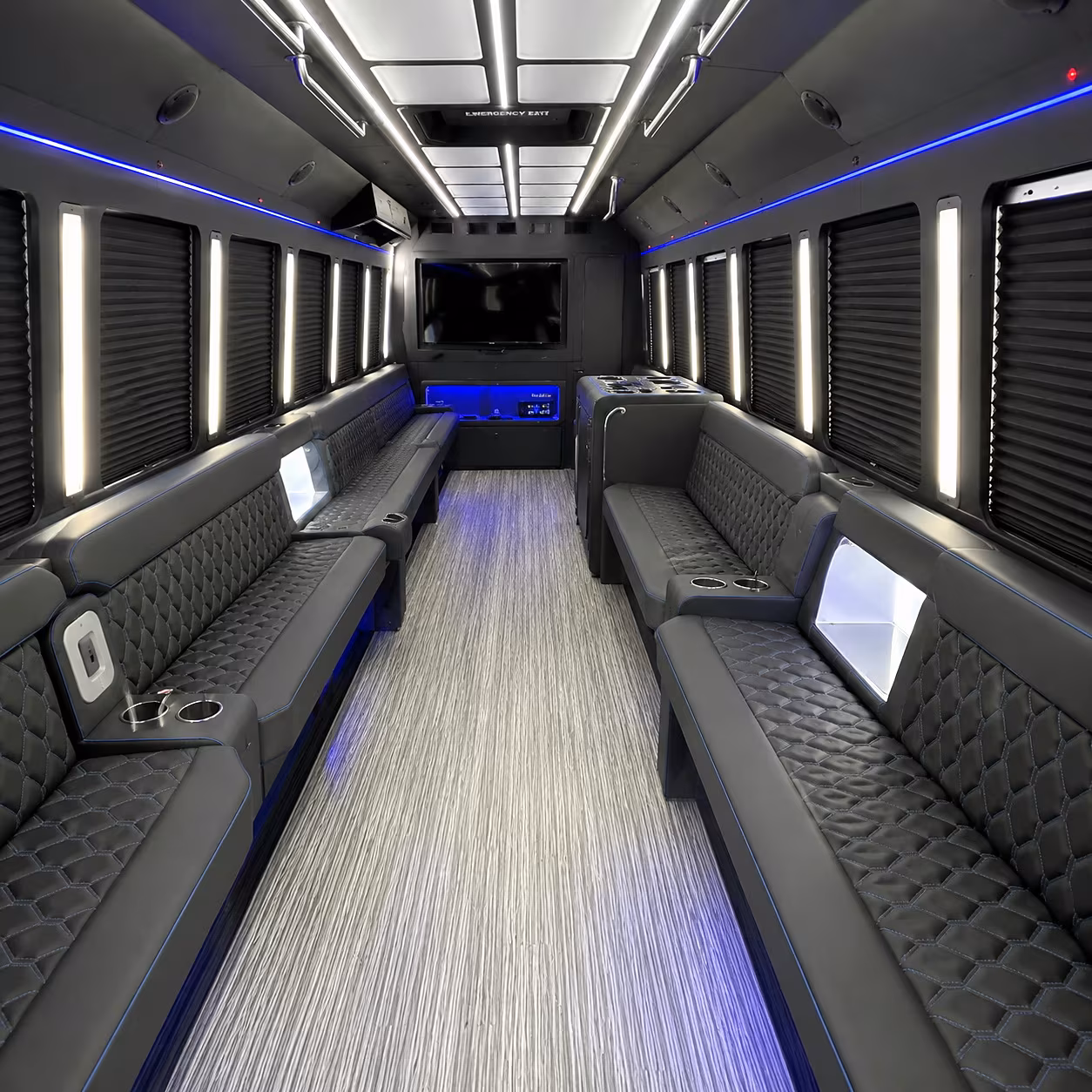 El Cajon Bachelor & Bachelorette Transportation party bus interior