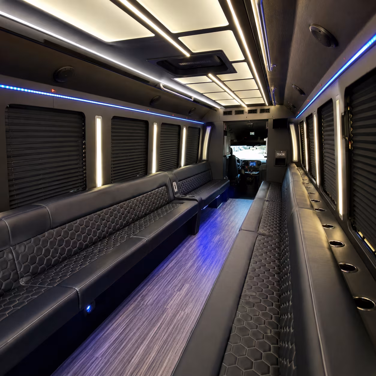 El Cajon Birthday, Sweet 16, & Quinceañera Transportation party bus exterior