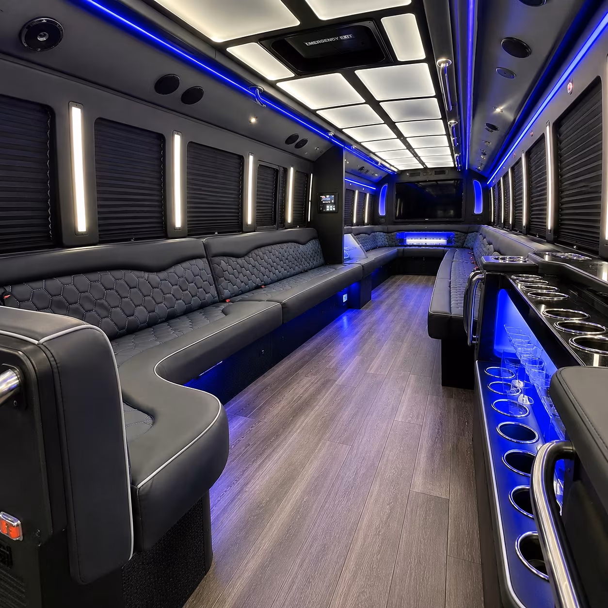 El Cajon Concert & Music Festival Transportation party bus interior