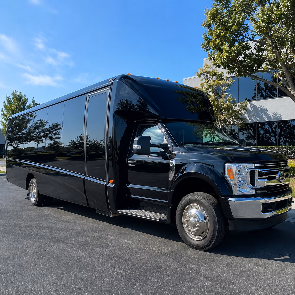 El Cajon Corporate Transportation party bus exterior