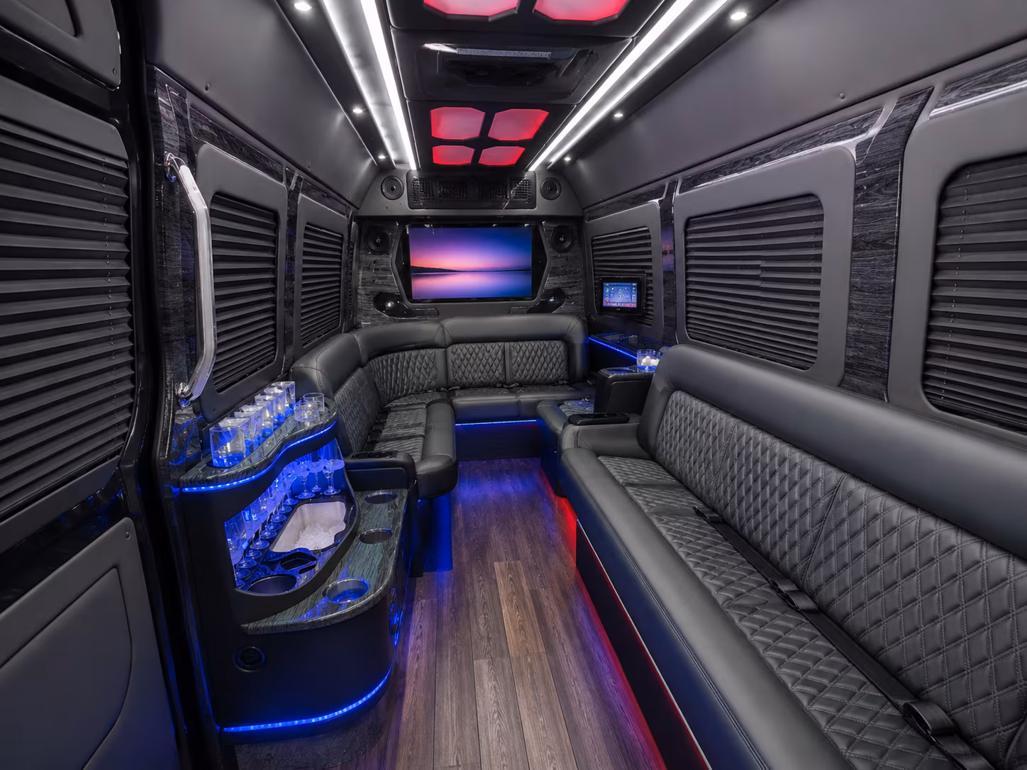 El Cajon Corporate Transportation party bus exterior