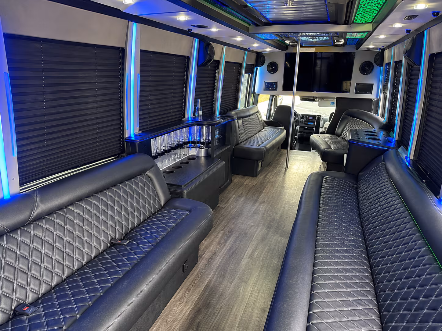 El Cajon Private Event Transportation party bus exterior