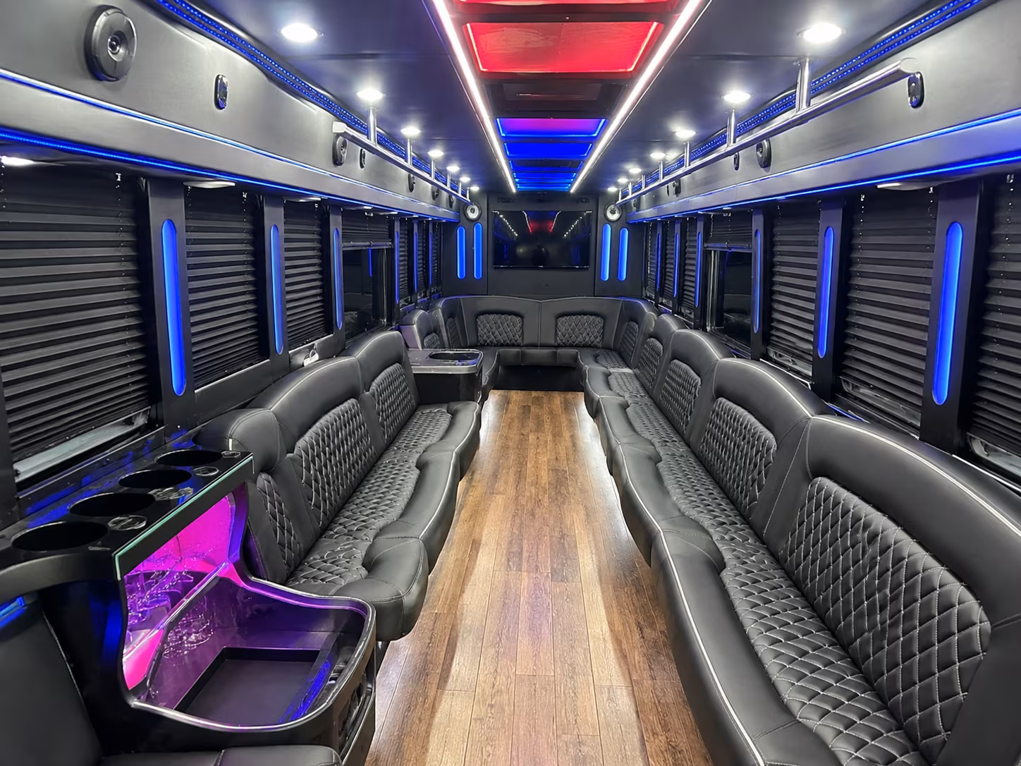 El Cajon Sporting Event Transportation party bus exterior