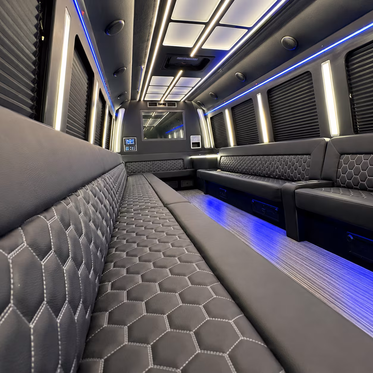 El Cajon Sporting Event Transportation party bus interior