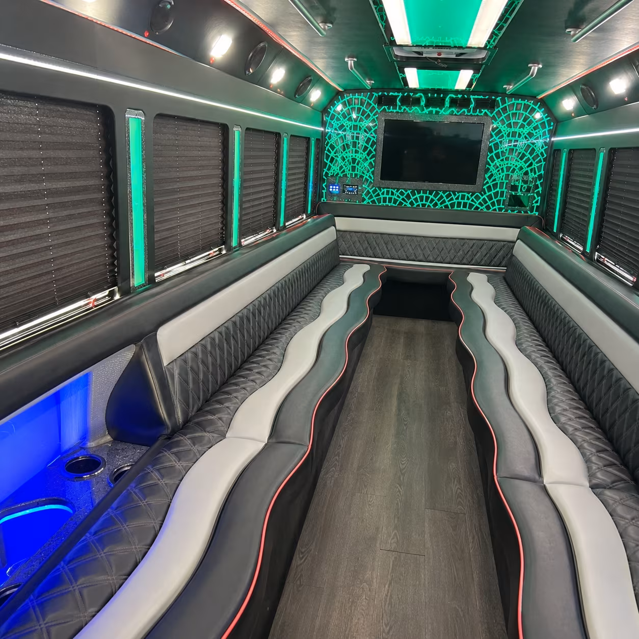 El Cajon Sporting Event Transportation party bus exterior