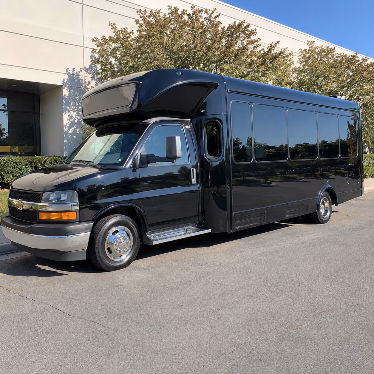 El Cajon Wedding Transportation party bus exterior