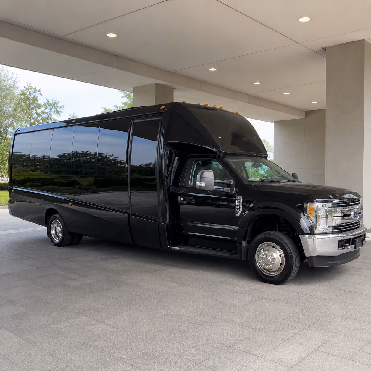 El Cajon Wedding Transportation party bus exterior