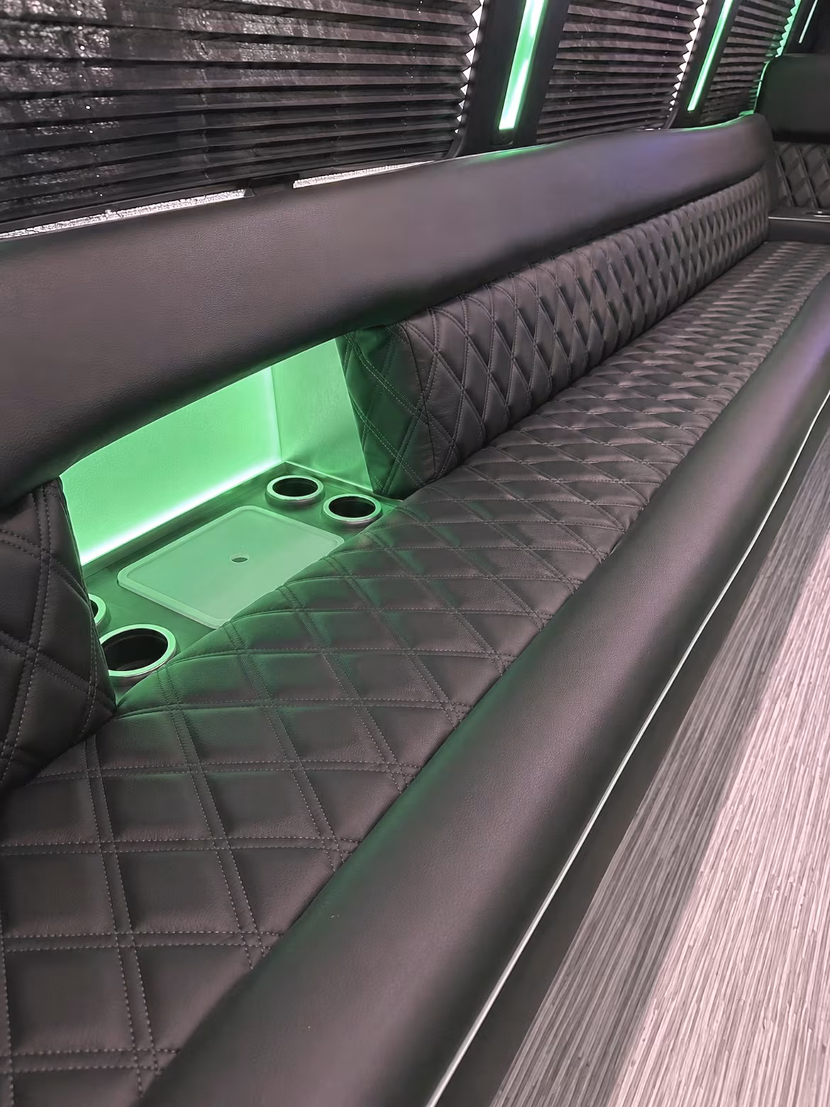 El Cajon Wedding Transportation party bus interior