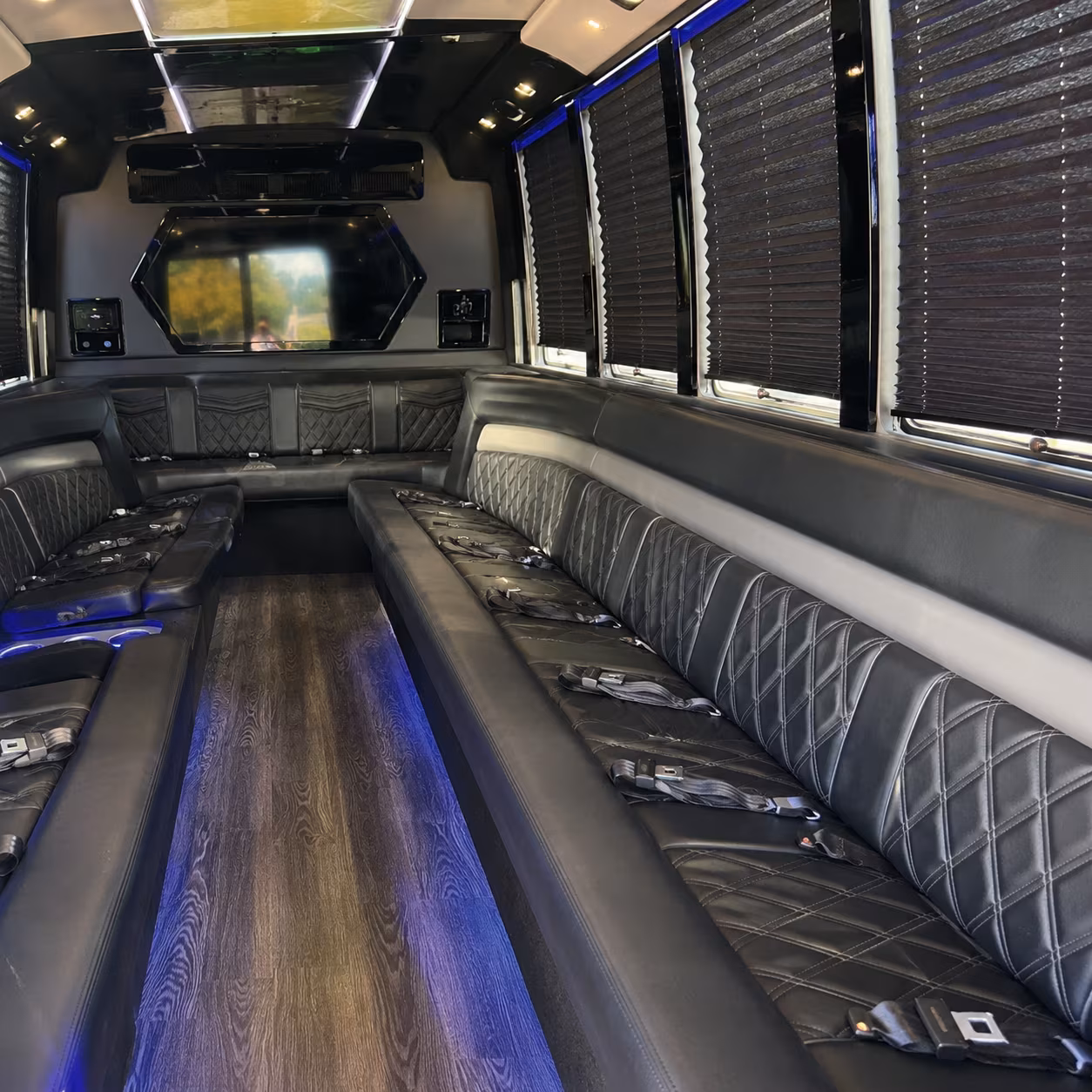 El Cajon Wedding Transportation party bus exterior