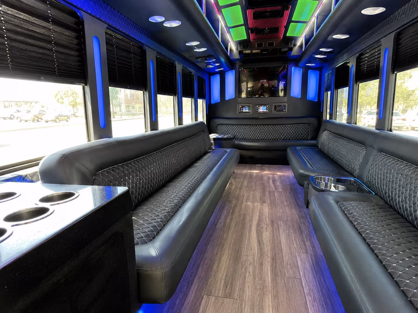 El Cajon Winery Tour & Pub Crawl Transportation party bus interior