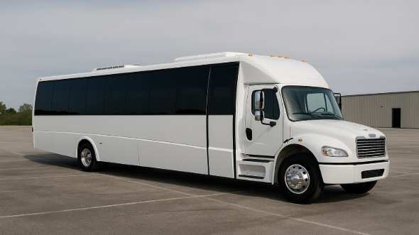 Exterior of Charter Bus Company Santee's 20 Passenger Party Bus in Santee