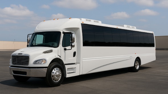 Exterior of Charter Bus Company Poway's 25 Passenger Party Bus in Poway