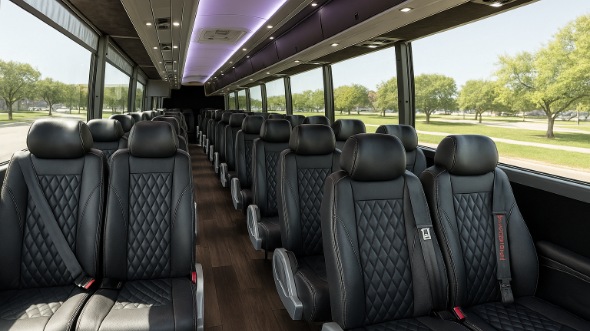 Interior of Charter Bus Company El Cajon's 28 Passenger Minibus in El Cajon