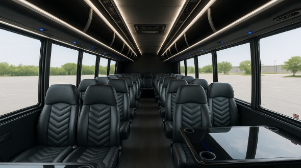 Interior of Charter Bus Company El Cajon's 30 Passenger Minibus in El Cajon