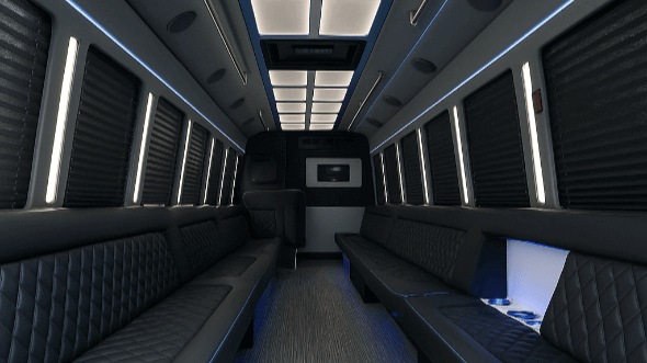 30 passenger party bus interior
