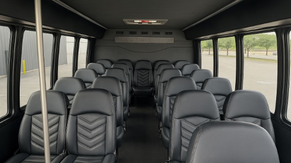 Interior of Charter Bus Company El Cajon's 35 Passenger Minibus in El Cajon