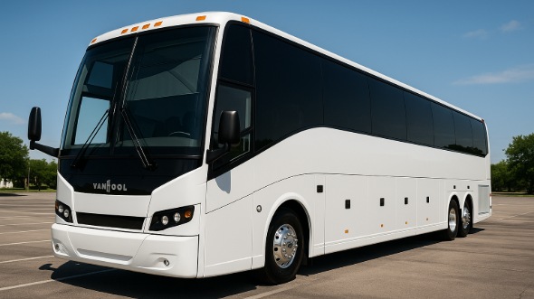 Exterior of Charter Bus Company El Cajon's 44 Passenger Charter Bus in El Cajon
