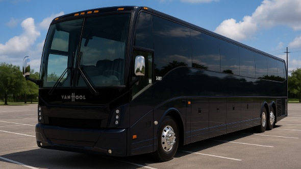 Exterior of Charter Bus Company El Cajon's 45 Passenger Charter Bus in El Cajon