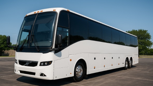Exterior of Charter Bus Company El Cajon's 51 Passenger Charter Bus in El Cajon
